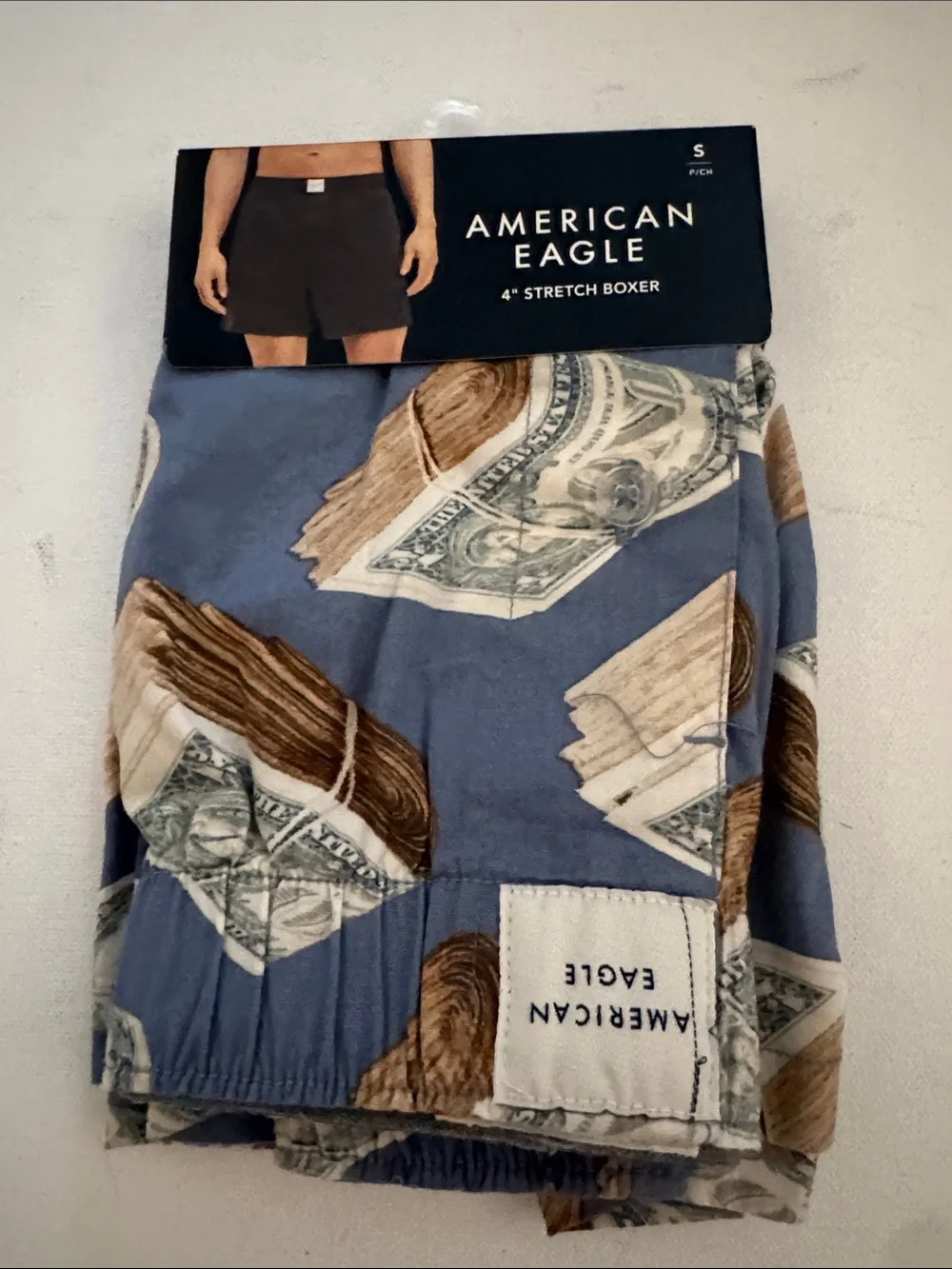 American Eagle Boxers Mens Small Money Print